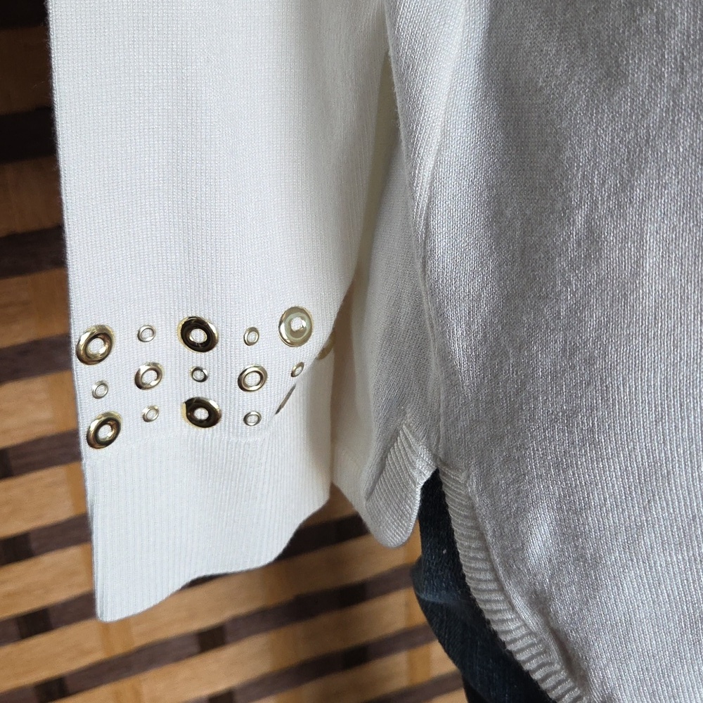 NWT! Ruby Rd Gold Rivet Sweater - Picture 3 of 11